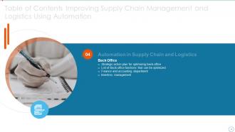 Improving Supply Chain Management And Logistics Using Automation Powerpoint Presentation Slides