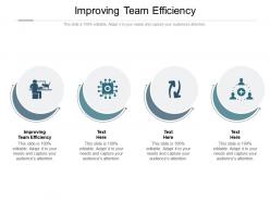 Improving team efficiency ppt powerpoint presentation infographic template sample cpb