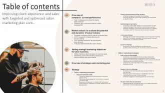 Improving The Client Experience And Sales With Targeted And Optimized Salon Marketing Plan Strategy CD V Editable Adaptable