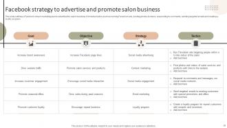 Improving The Client Experience And Sales With Targeted And Optimized Salon Marketing Plan Strategy CD V Idea Pre-designed