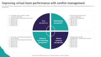 Improving Virtual Team Performance With Conflict Management