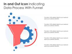 In and out icon indicating data process with funnel