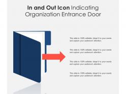 In and out icon indicating organization entrance door