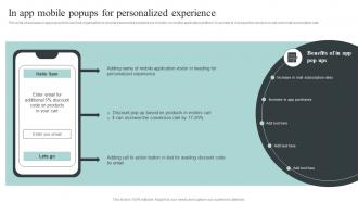 In App Mobile Popups For Personalized Experience Collecting And Analyzing Customer Data