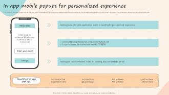 In App Mobile Popups For Personalized Experience Formulating Customized Marketing Strategic Plan