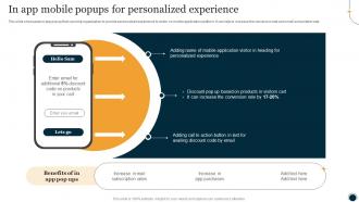 In App Mobile Popups For Personalized Experience One To One Promotional Campaign