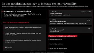 In App Notification Strategy To Increase Netflix Strategy For Business Growth And Target Ott Market