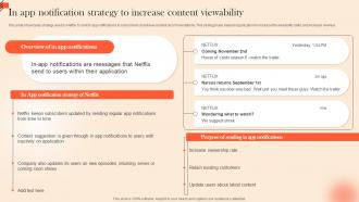 In App Notification Strategy To Increase OTT Platform Marketing Strategy For Customer Strategy SS V
