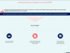 In drive cinema as solution to avoid covid drive directly ppt background