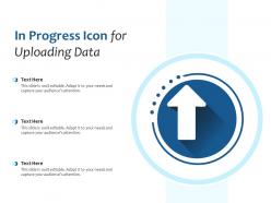 In progress icon for uploading data
