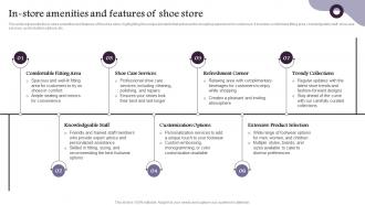 In Store Amenities And Features Of Shoe Store Shoe Company Overview
