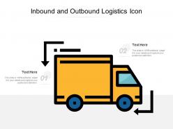 Inbound and outbound logistics icon