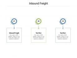 Inbound freight ppt powerpoint presentation summary tips cpb