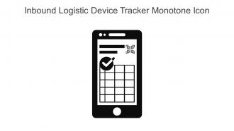 Inbound Logistic Device Tracker Monotone Icon In Powerpoint Pptx Png And Editable Eps Format