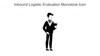 Inbound Logistic Evaluation Monotone Icon In Powerpoint Pptx Png And Editable Eps Format