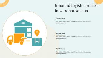 Inbound Logistic Process In Warehouse Icon