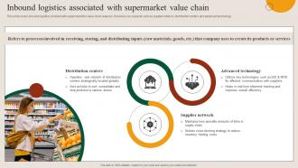 Inbound Logistics Associated With Supermarket Value Chain