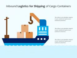 Inbound logistics for shipping of cargo containers