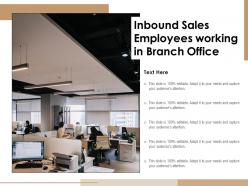 Inbound sales employees working in branch office