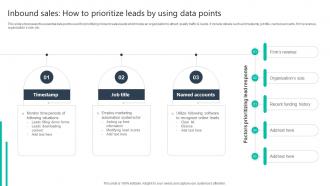 Inbound Sales How To Prioritize Leads By Using Data Points
