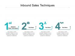 Inbound sales techniques ppt powerpoint presentation portfolio template cpb