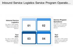 Inbound service logistics service program operations organizational compatibility