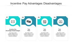 Incentive pay advantages disadvantages ppt powerpoint presentation slides show cpb