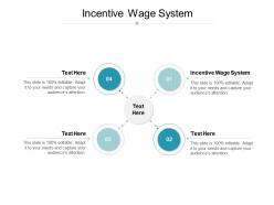 Incentive wage system ppt powerpoint presentation summary graphic images cpb