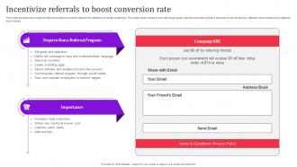 Incentivize Referrals To Boost Conversion Rate Direct Response Advertising Techniques MKT SS V