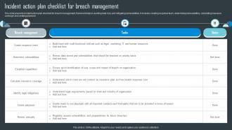 Incident Action Plan Checklist For Breach Management
