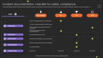 Incident Documentation Checklist For Safety Compliance