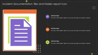 Incident Documentation Files And Folders Report Icon
