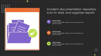 Incident Documentation Repository Icon To Store And Organise Reports
