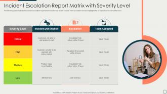 Incident Escalation Report Matrix With Severity Level