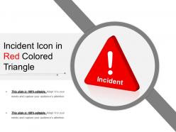 Incident icon in red colored triangle