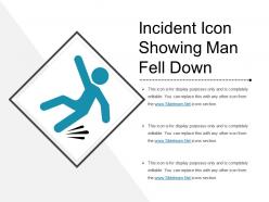 Incident icon showing man fell down
