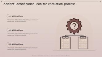 Incident Identification Icon For Escalation Process