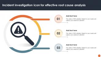 Incident Investigation Icon For Effective Root Cause Analysis