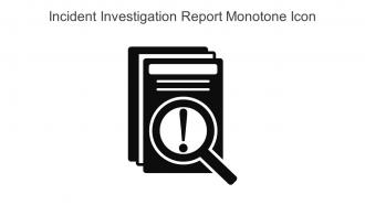 Incident Investigation Report Monotone Icon In Powerpoint Pptx Png And Editable Eps Format