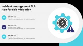 Incident Management SLA Icon For Risk Mitigation