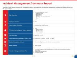 Incident management summary report ppt powerpoint presentation inspiration