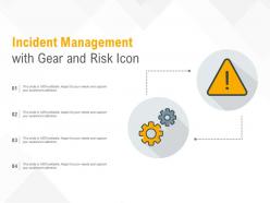 Incident management with gear and risk icon