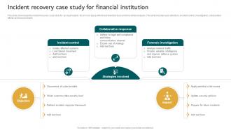 Incident Recovery Case Study For Financial Institution