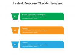 Incident response checklist template ppt powerpoint presentation layouts influencers cpb