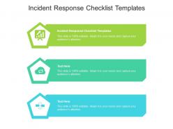 Incident response checklist templates ppt powerpoint presentation icon graphics template cpb