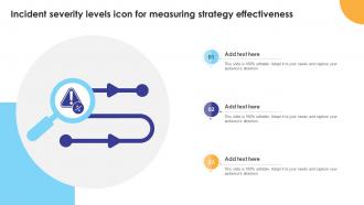 Incident Severity Levels Icon For Measuring Strategy Effectiveness