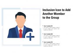 Inclusion icon to add another member to the group