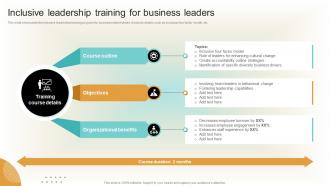 Inclusive Leadership Training For Business Leaders