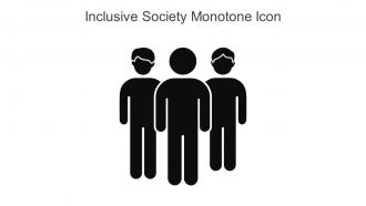 Inclusive Society Monotone Icon in powerpoint pptx png and editable eps format
