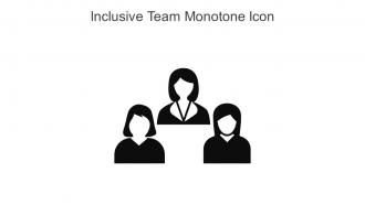 Inclusive Team Monotone Icon in powerpoint pptx png and editable eps format